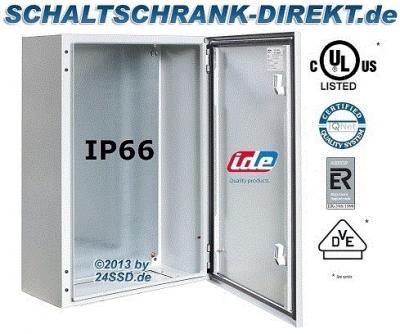 Schaltschrank 700x500x250 mm HBT 1-türig IP66 mit Montageplatte